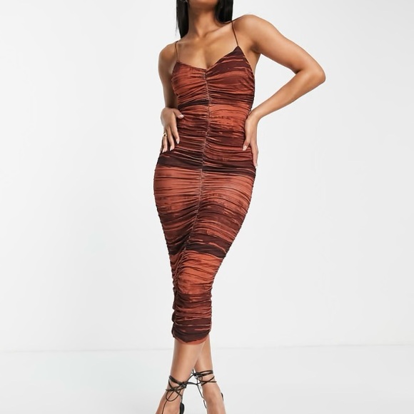 ASOS midi strappy dress multicolor - Picture 3 of 3